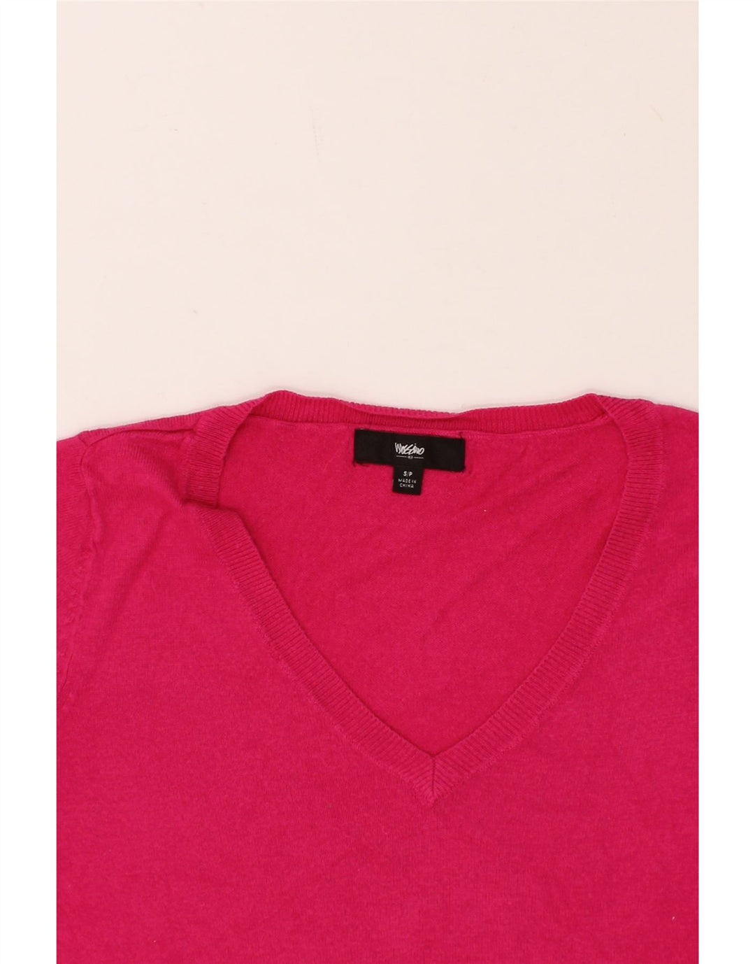MOSSIMO Womens V-Neck Jumper Sweater UK 10 Small Pink Cotton Vintage Mossimo and Second-Hand Mossimo from Messina Hembry 