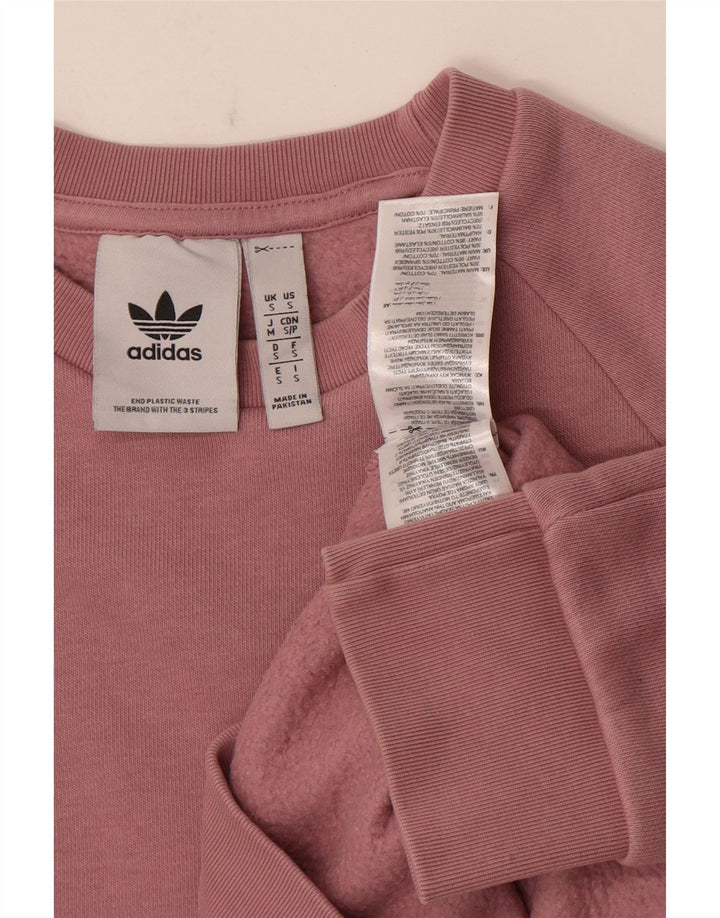 Adidas Mens Sweatshirt Jumper Small Pink Cotton