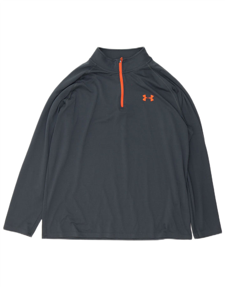 Under Armour Haut de survêtement Heat Gear pour homme avec col zippé Gris Taille L