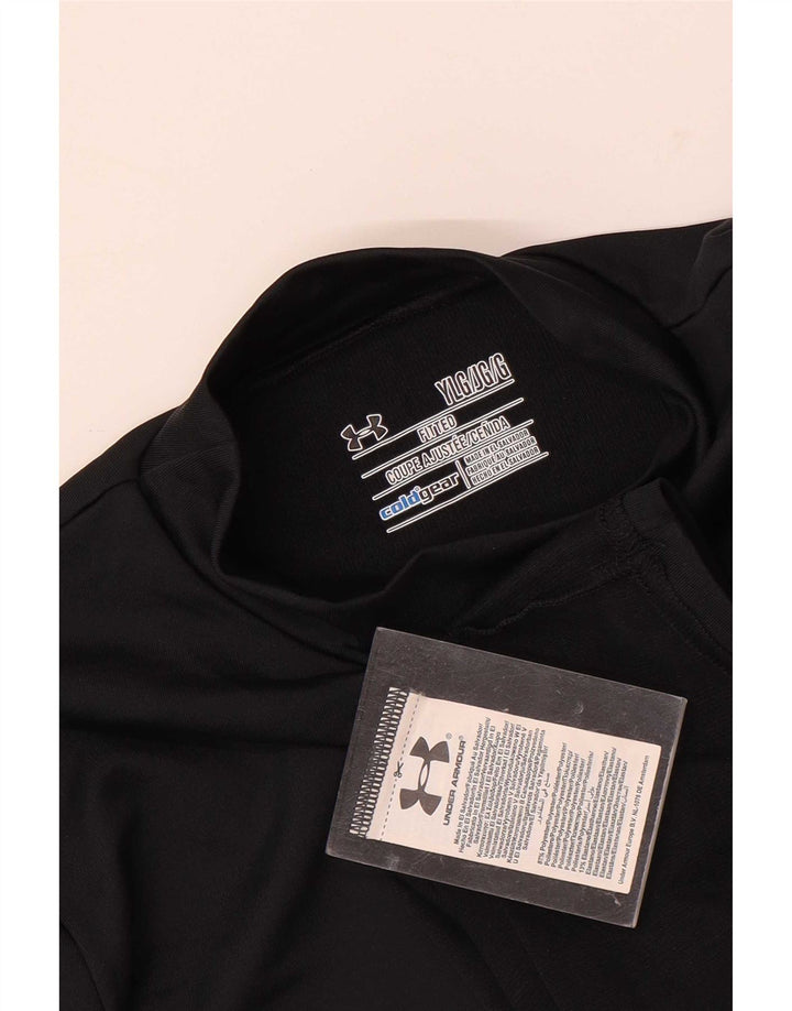 Under Armour Boys Cold Gear Top Long Sleeve 11-12 Years Large Black