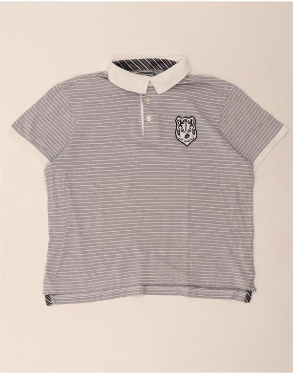 Lotto Polo Homme Large Bleu Rayé Coton