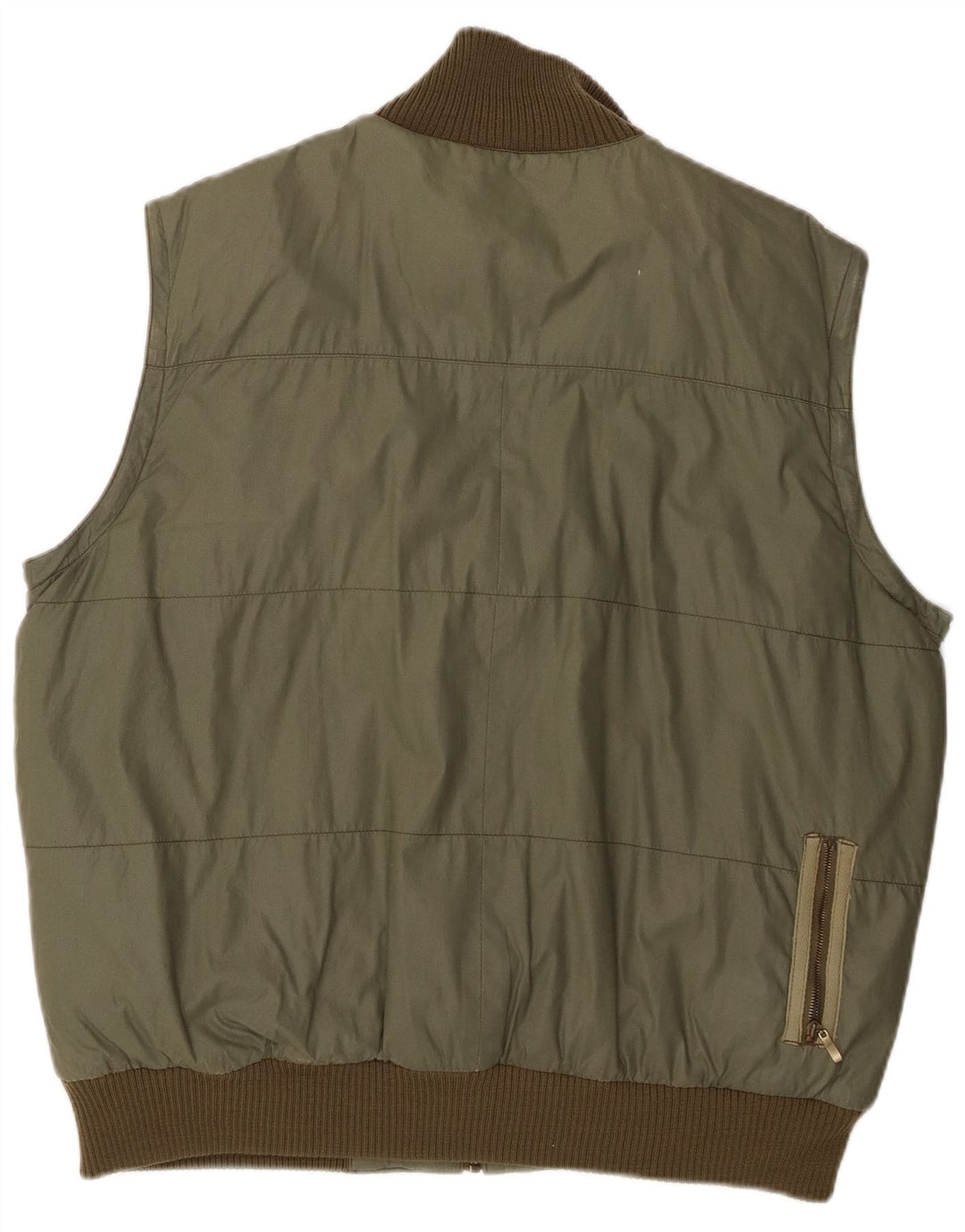 Levi's Mens Padded Gilet UK 40 Large Green Cotton