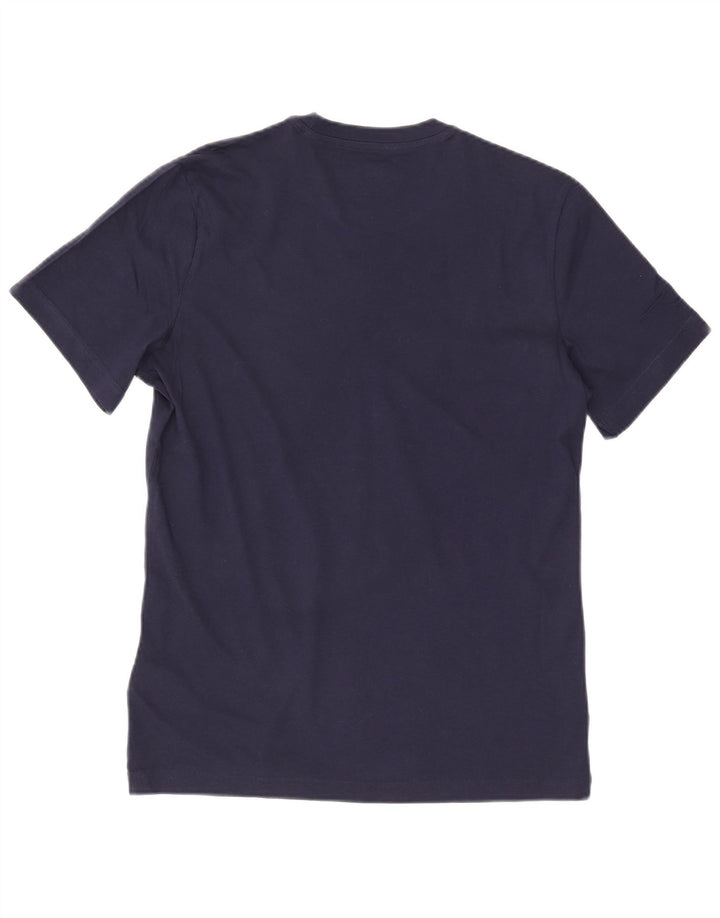 Reebok Mens Graphic T-Shirt Top Medium Navy Blue Cotton