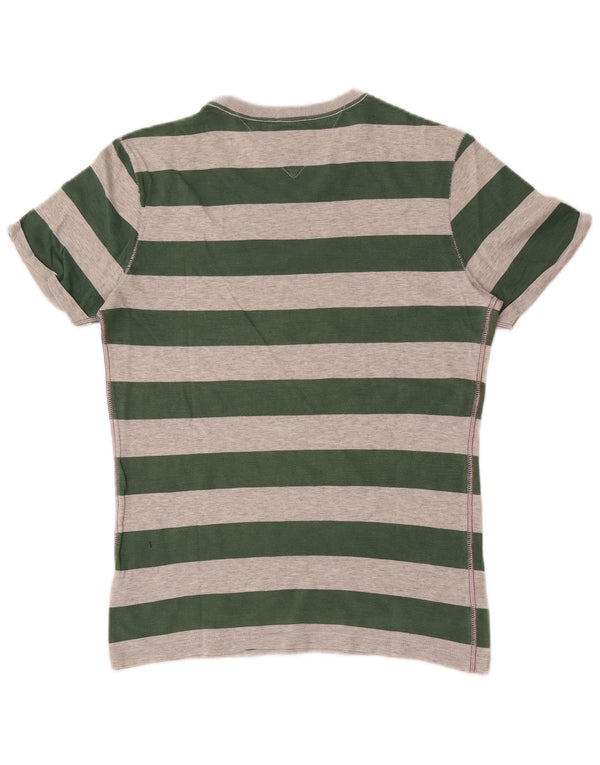 Tricou grafic Tommy Hilfiger pentru bărbați Top mic din bumbac cu dungi verzi