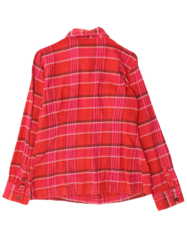 Patagonia Womens Flannel Shirt US 6 Medium Red Check Cotton