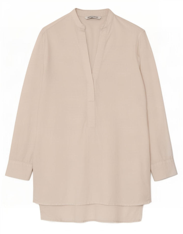 Zara Womens Long Sleeve Oversized Shift Dress UK 10 Small White