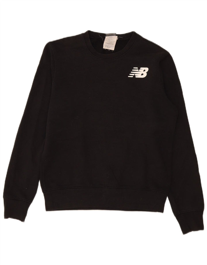 New Balance Mens Graphic Sweatshirt Jumper Small Black Cotton