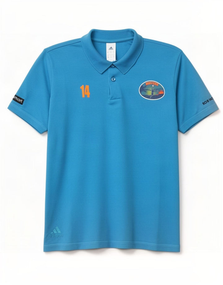 Adidas Polo graphique homme grand bleu coton