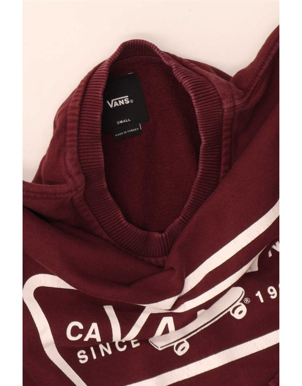 Vans Felpa con grafica da uomo Maglione piccolo Borgogna