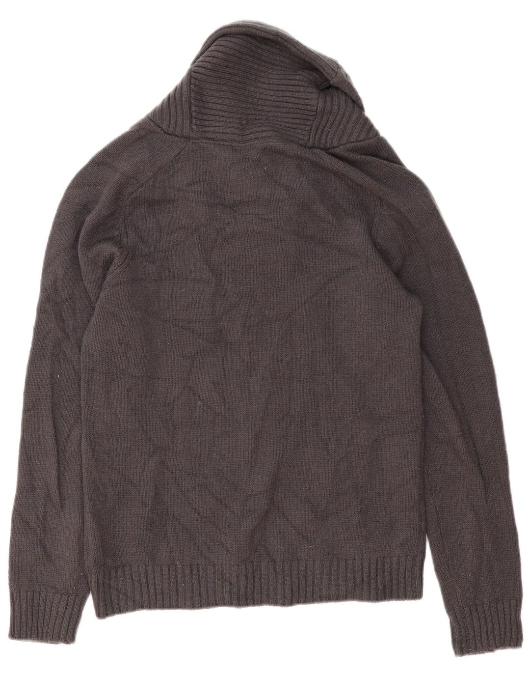 G-Star Mens Shawl Neck Jumper Sweater Medium Grey Lambswool
