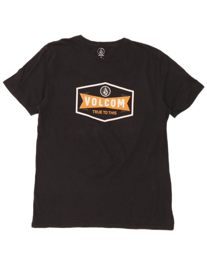 Volcom T-shirt graphique pour hommes, grand, noir, coton