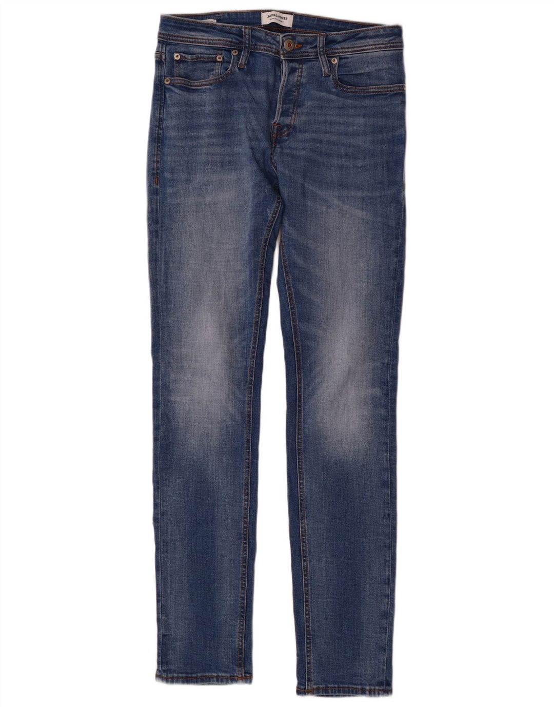 Jack & Jones Mens Tim Slim Jeans W30 L34 Blue Cotton