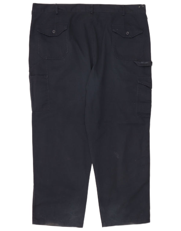 Calças cargo retas masculinas Dickies W44 L28 poliéster azul marinho