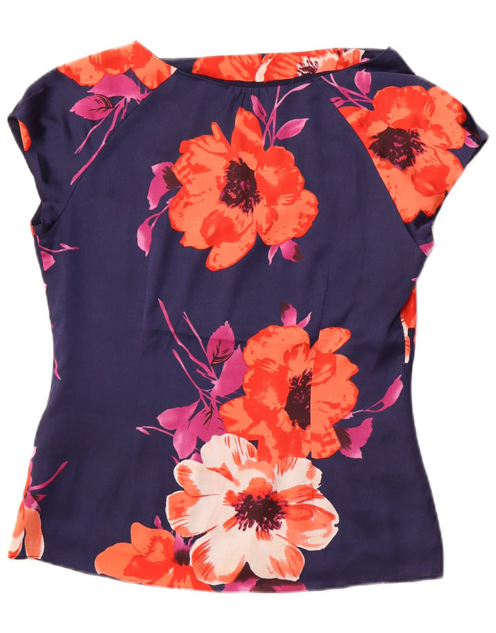 Top camicetta da donna COAST UK 12 Poliestere floreale blu navy medio