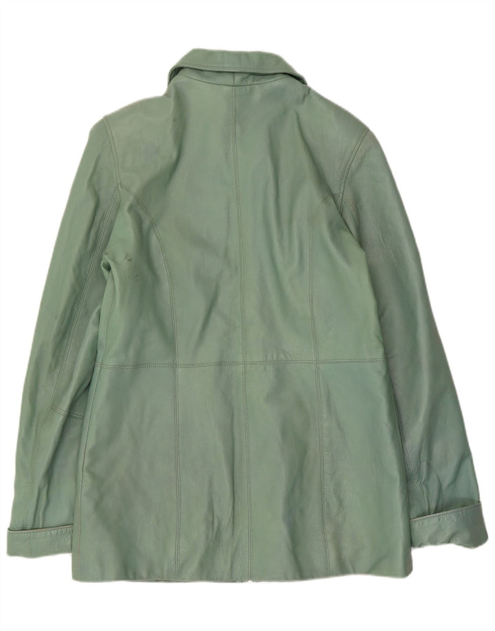 BIKO Womens Leather Jacket EU 40 Medium Green Leather