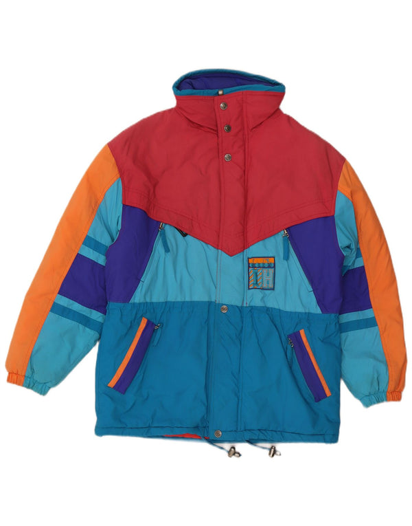Giacca da sci con cappuccio da uomo Diadora UK 42 XL Poliammide color block multicolore