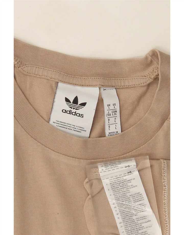 Adidas T-Shirt Homme Haut Large Coton Beige