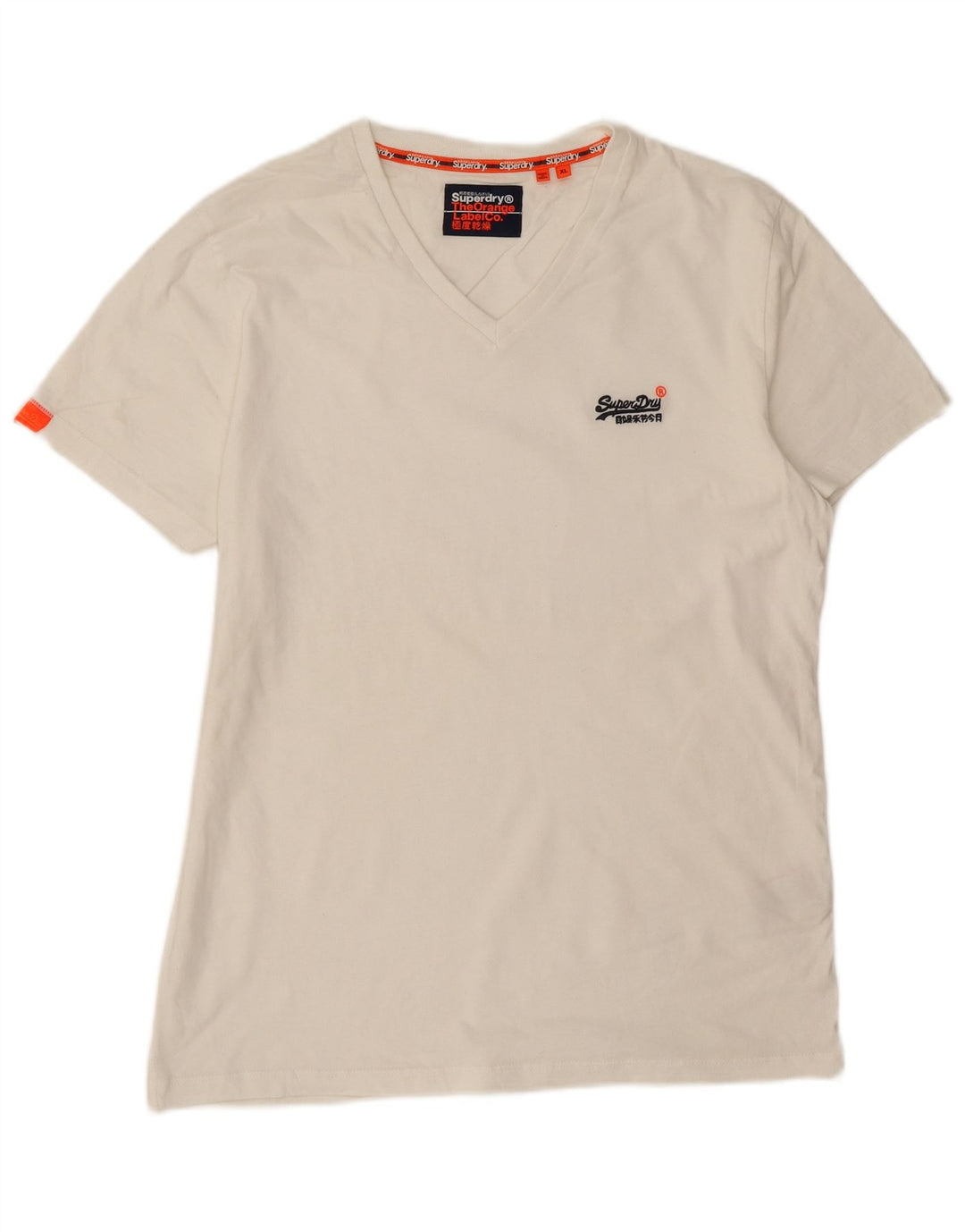 Superdry Mens T-Shirt Top XL White Cotton