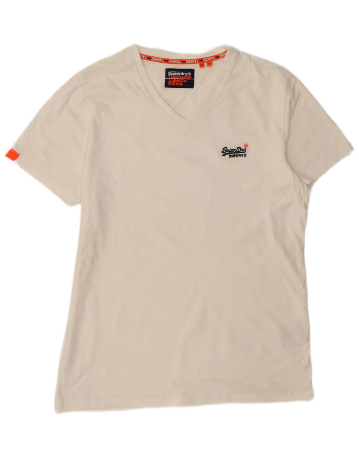 Superdry Mens T-Shirt Top XL White Cotton