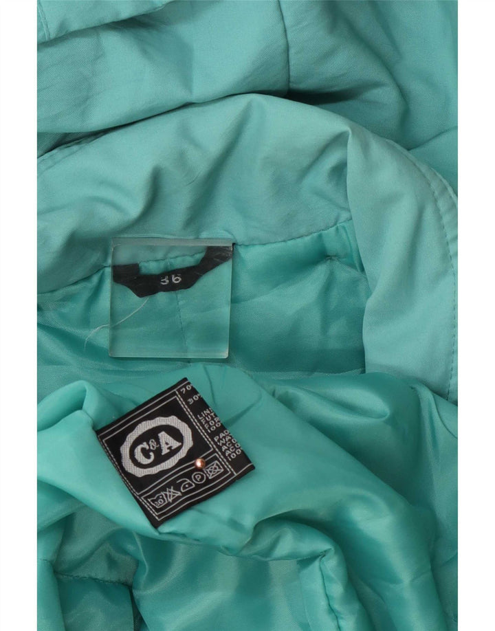 C&A Abrigo cortavientos extragrande con capucha para mujer EU 36 Small Turquesa