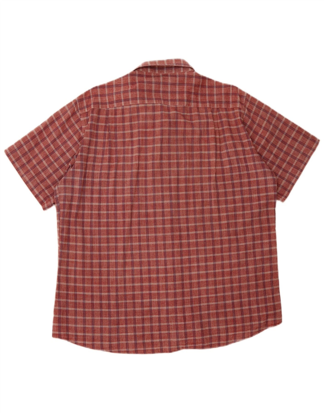 Coveri Mens Short Sleeve Shirt 3XL Red Check