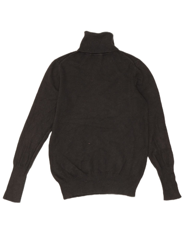 Zara Womens Roll Neck Jumper Sweater UK 14 Large Black