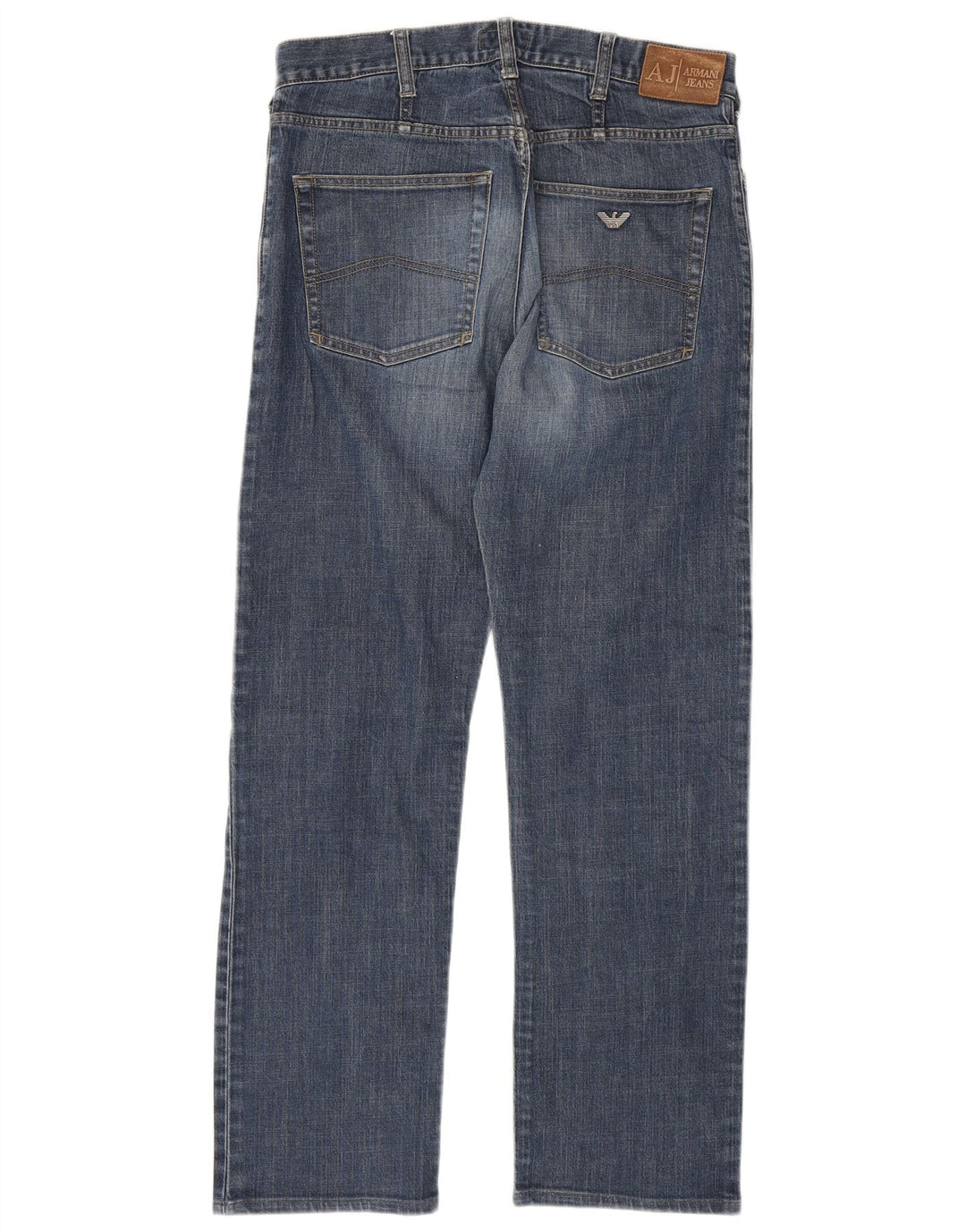 Armani Mens Straight Jeans W32 L31 Blue Cotton