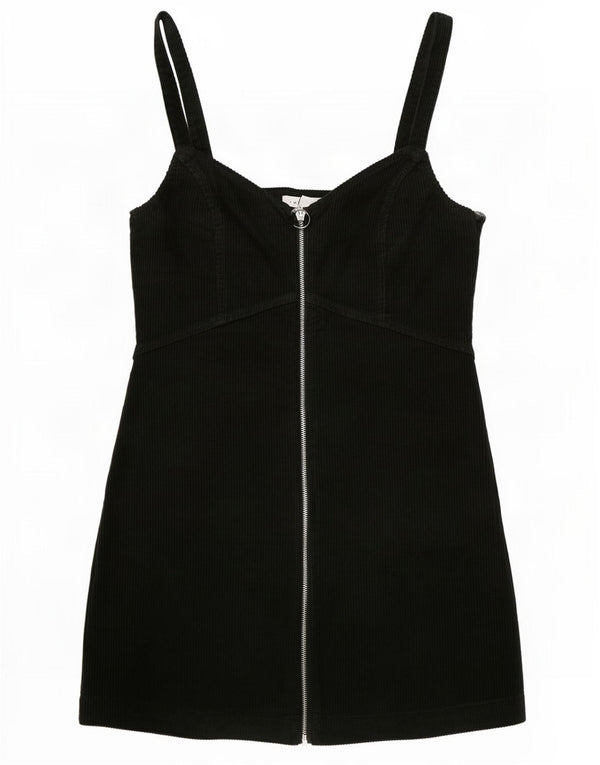 Topshop Womens Corduroy Slip Dress UK 12 Medium Green Cotton