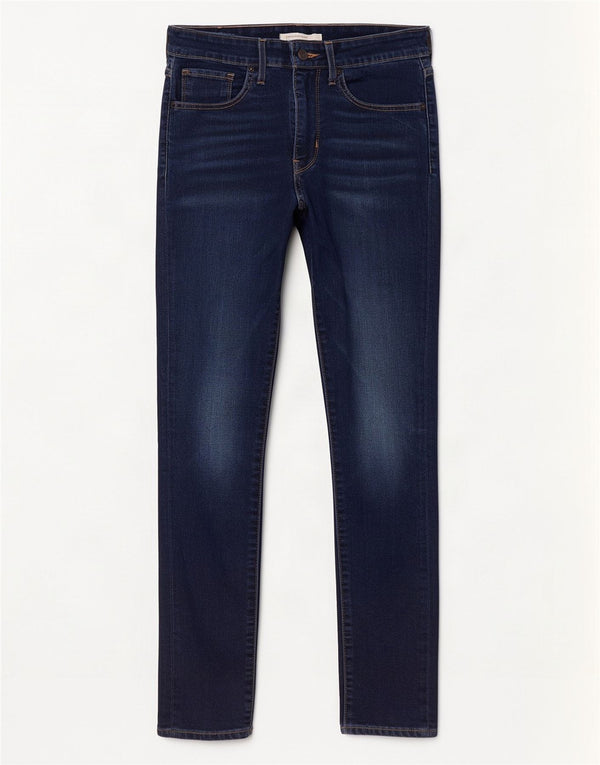 Женские джинсы скинни Levi's 721 с высокой посадкой W27 L28 Темно-синие хлопковые