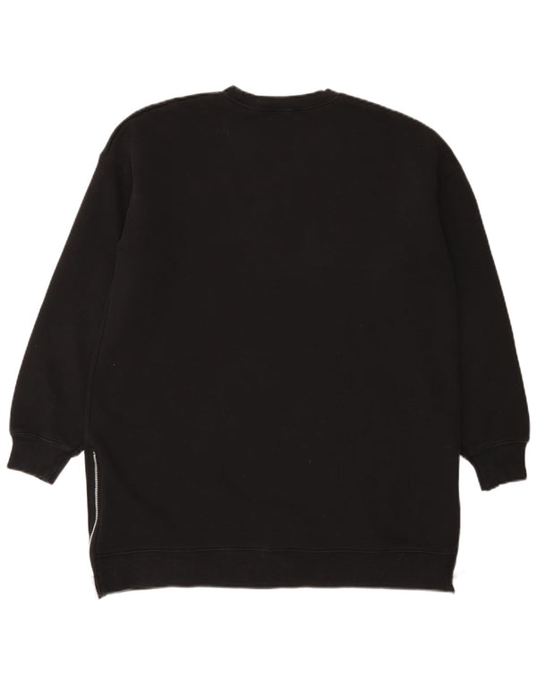 MINT VELVET Damen Sweatshirt Pullover UK 14 Mittelschwarze Baumwolle