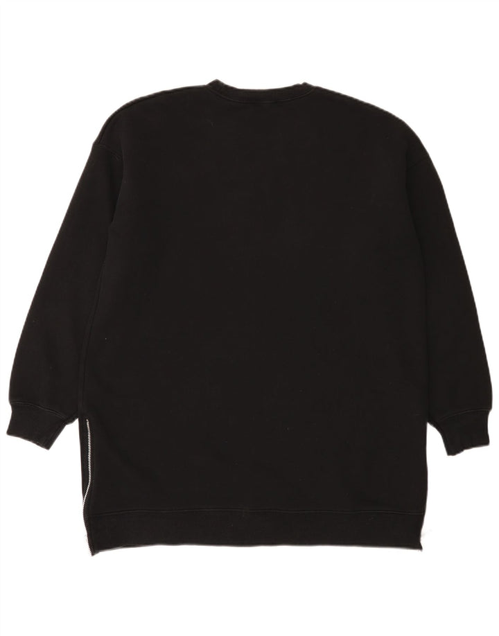 MINT VELVET Womens Sweatshirt Jumper UK 14 Medium Black Cotton