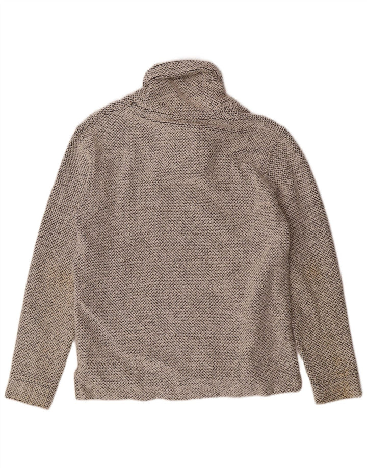 Weird Fish Mens Shawl Neck Sweatshirt Jumper Small Beige Cotton