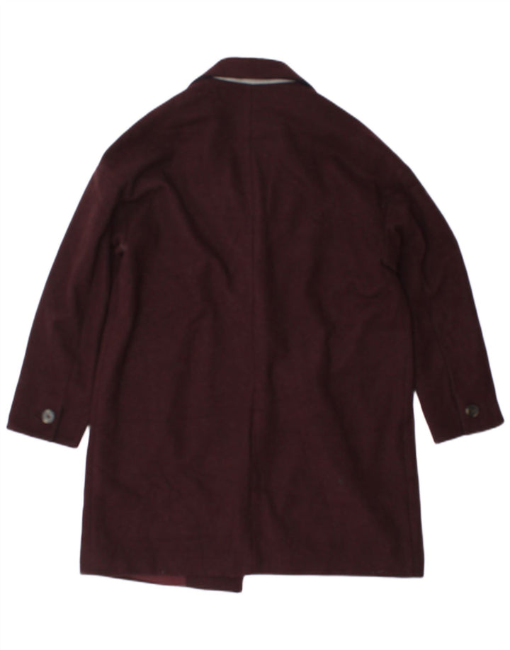 Topshop Damenmantel UK 12 Medium Burgund Polyester