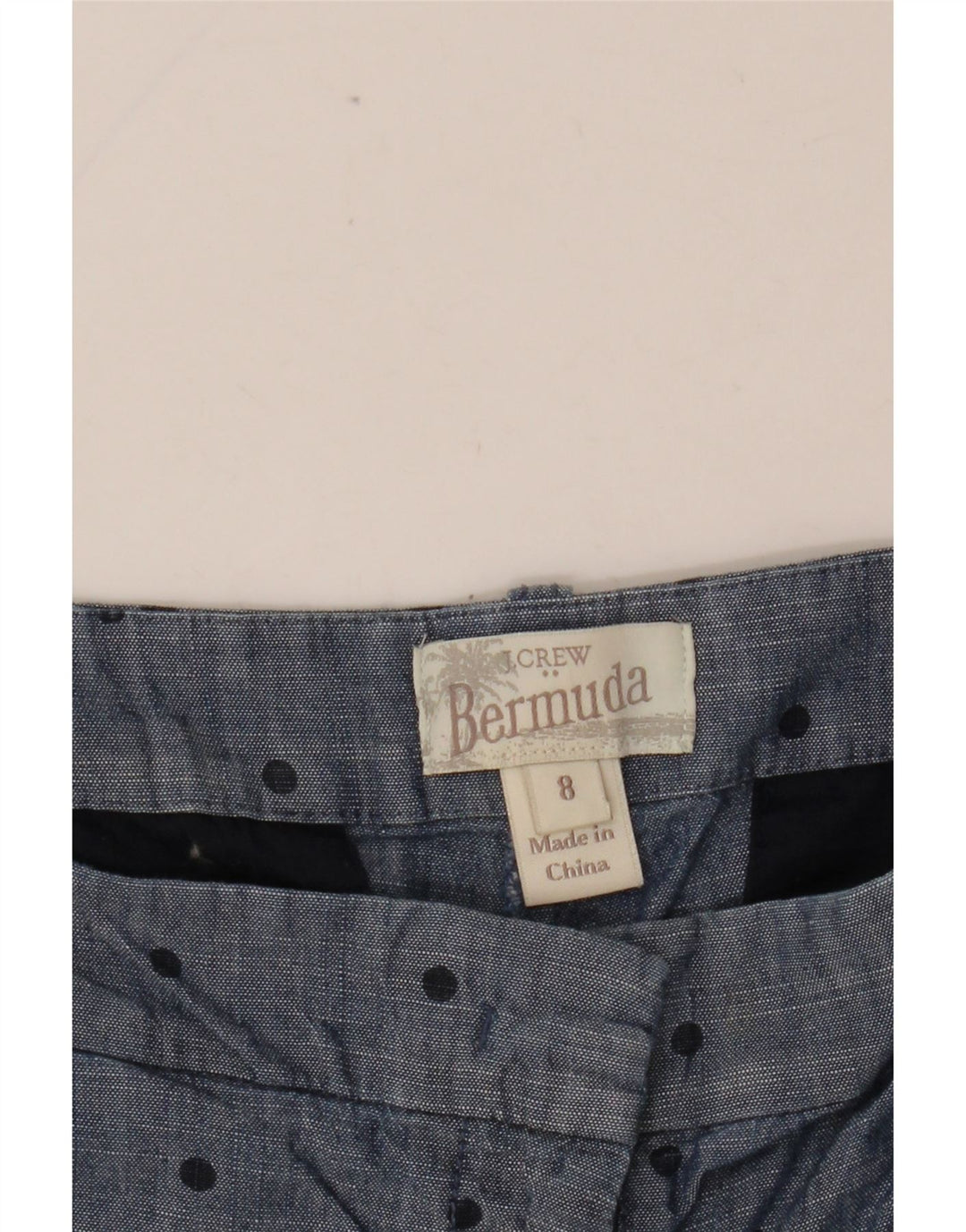 J. CREW Womens Bermuda Shorts US 8 Medium W32  Navy Blue Spotted