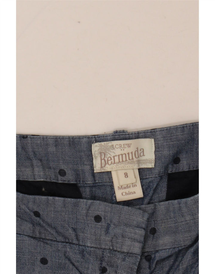 J. CREW Womens Bermuda Shorts US 8 Medium W32  Navy Blue Spotted