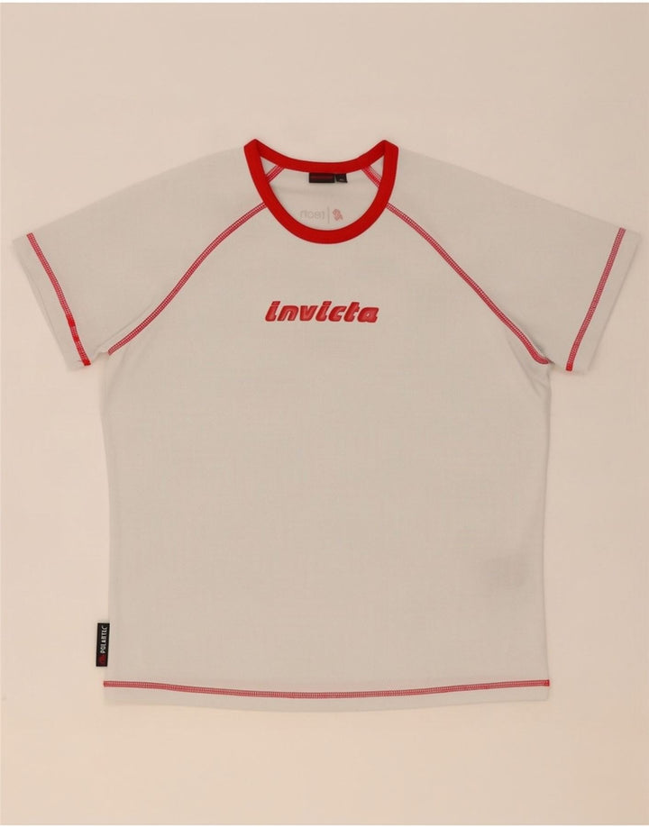 Invicta Jungen-T-Shirt mit Grafik, 11–12 Jahre, Größe L, Weiß, Polyester