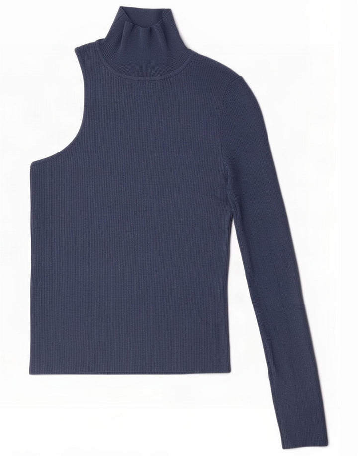 Zara Womens One Shoulder Top UK 14 Large Blue