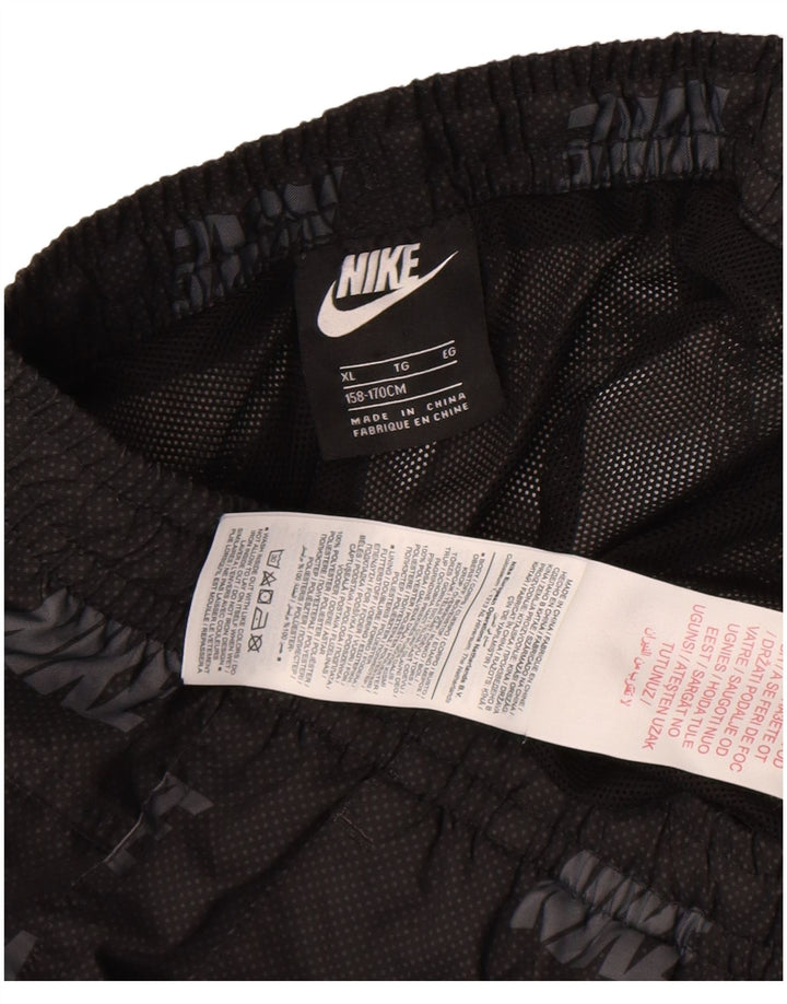 NIKE Boys Graphic Sport Shorts 13-14 Years XL Grey Spotted Polyester