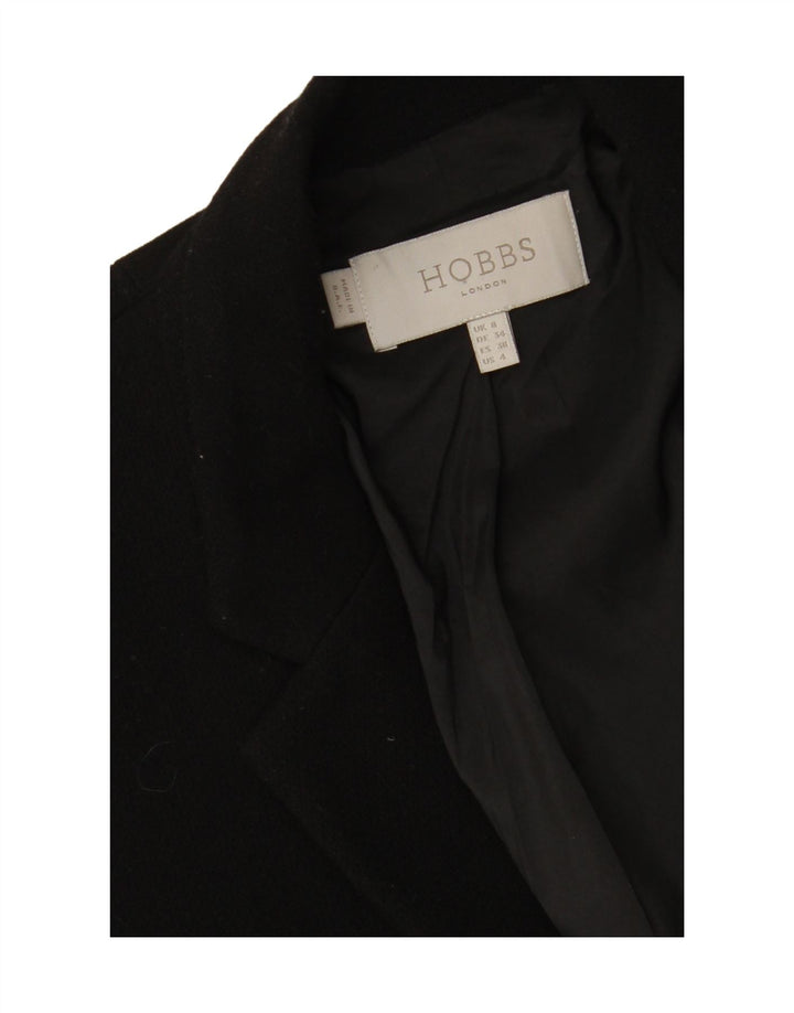 HOBBS Womens London 1 Button Blazer Jacket UK 8 Small Black Polyester Vintage Hobbs and Second-Hand Hobbs from Messina Hembry 