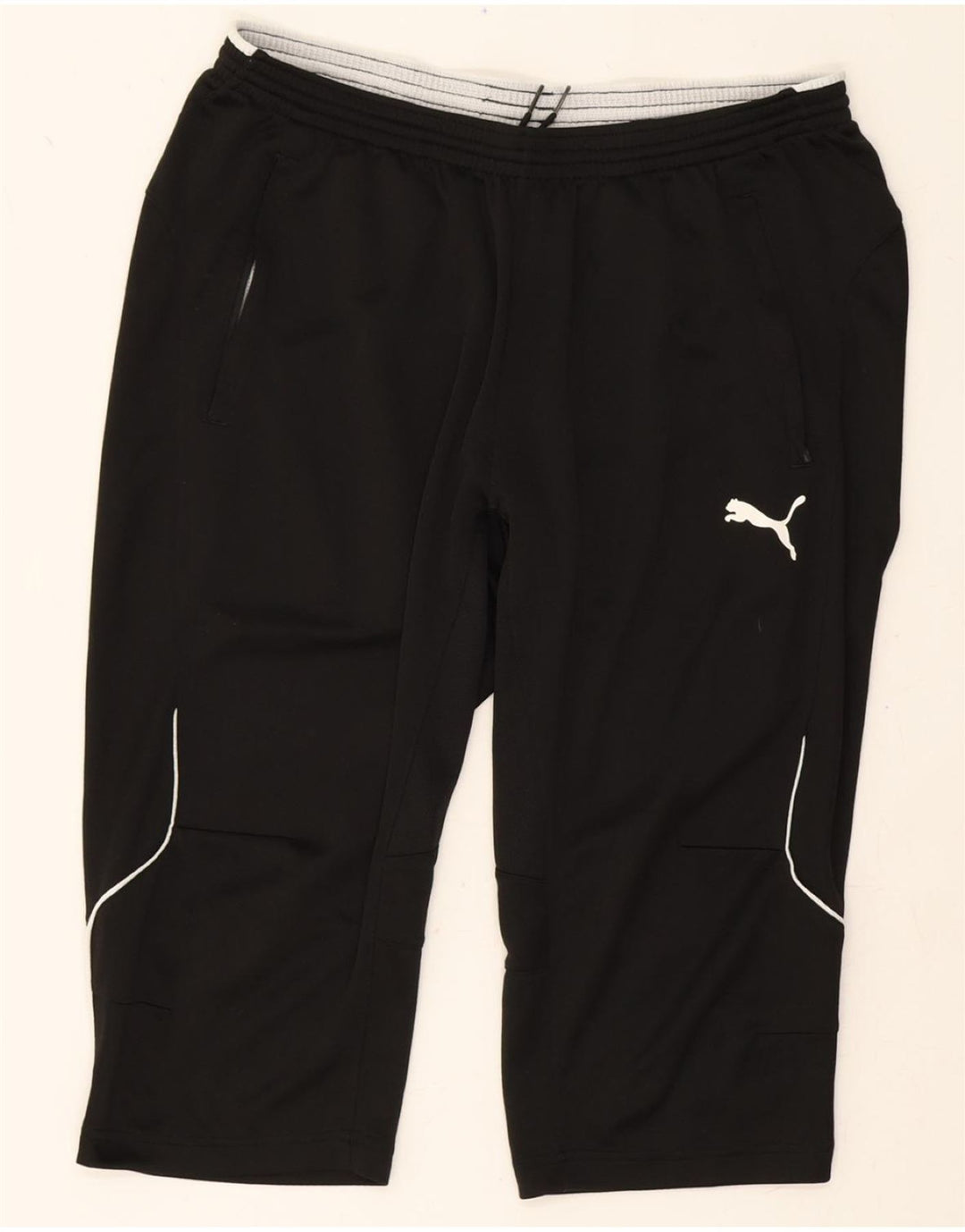 PUMA Womens Capri Tracksuit Trousers UK 18 XL Black Polyester Vintage Puma and Second-Hand Puma from Messina Hembry 