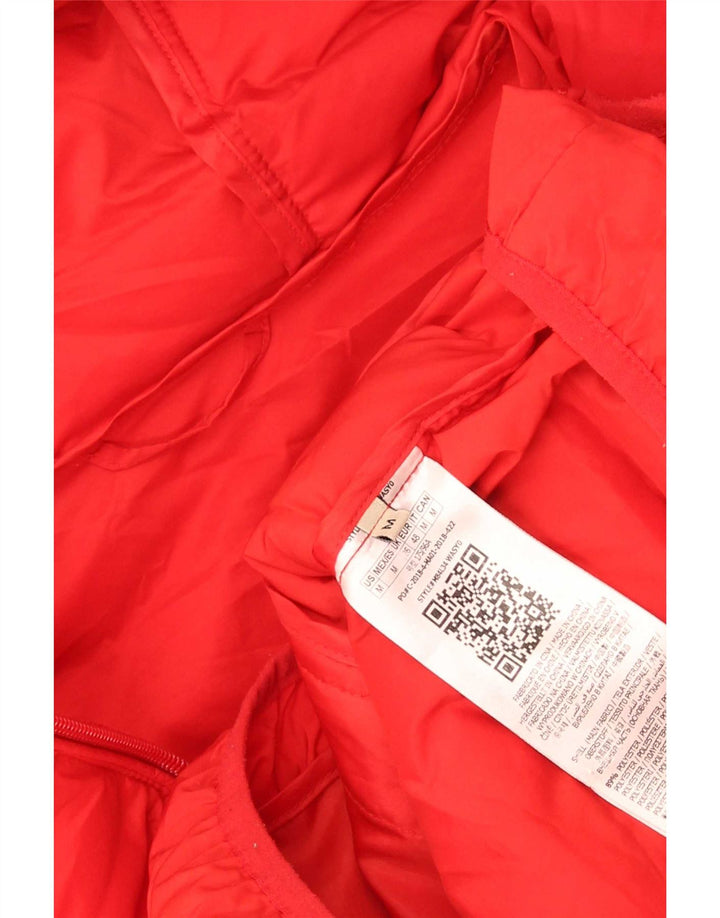 Guess wattierte Herrenjacke mit Kapuze, UK 40, Mittelrot, Polyester
