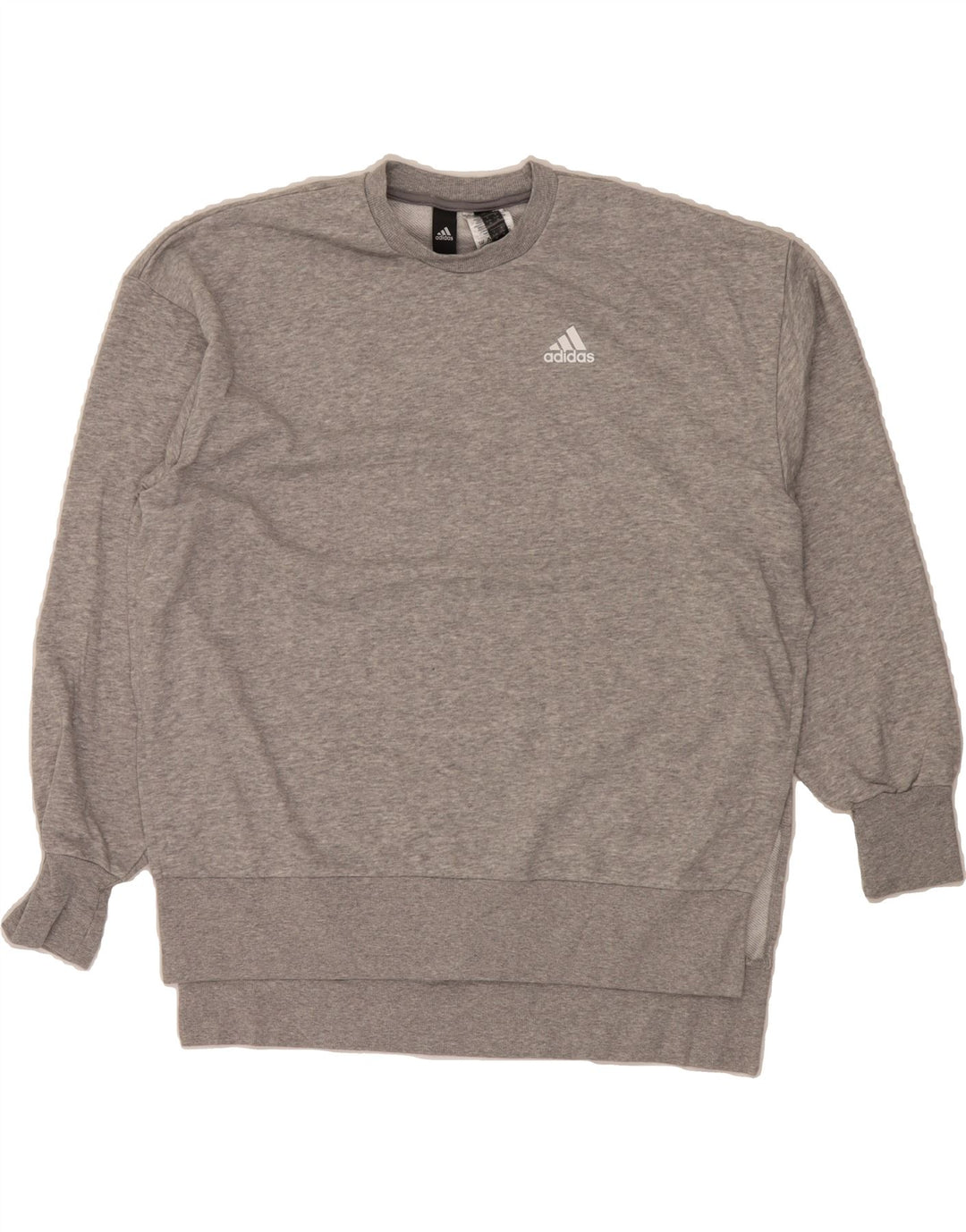 ADIDAS Womens Oversized Sweatshirt Jumper UK 8/10 Small Grey Cotton Vintage Adidas and Second-Hand Adidas from Messina Hembry 
