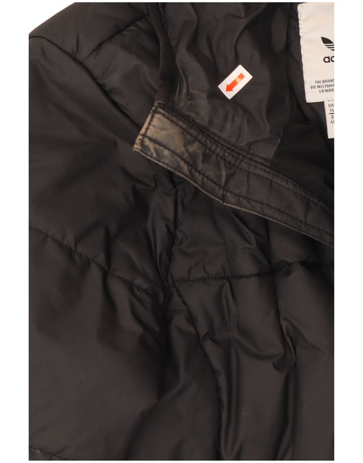 Giacca imbottita con cappuccio da donna ADIDAS UK 14 poliestere nero medio