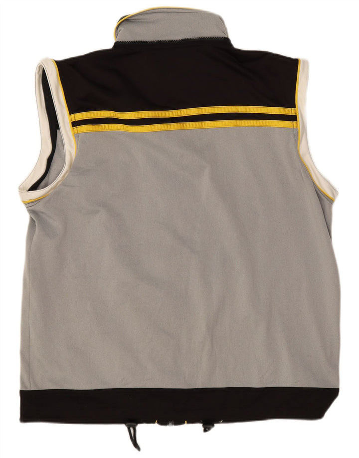 Fila Veste de survêtement sans manches pour homme Large Gris Colorblock Polyester