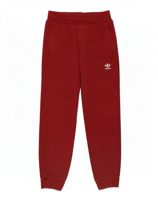 Γυναικεία αθλητική φόρμα Adidas Παντελόνι Joggers UK 10 Small μπορντό βαμβακερό