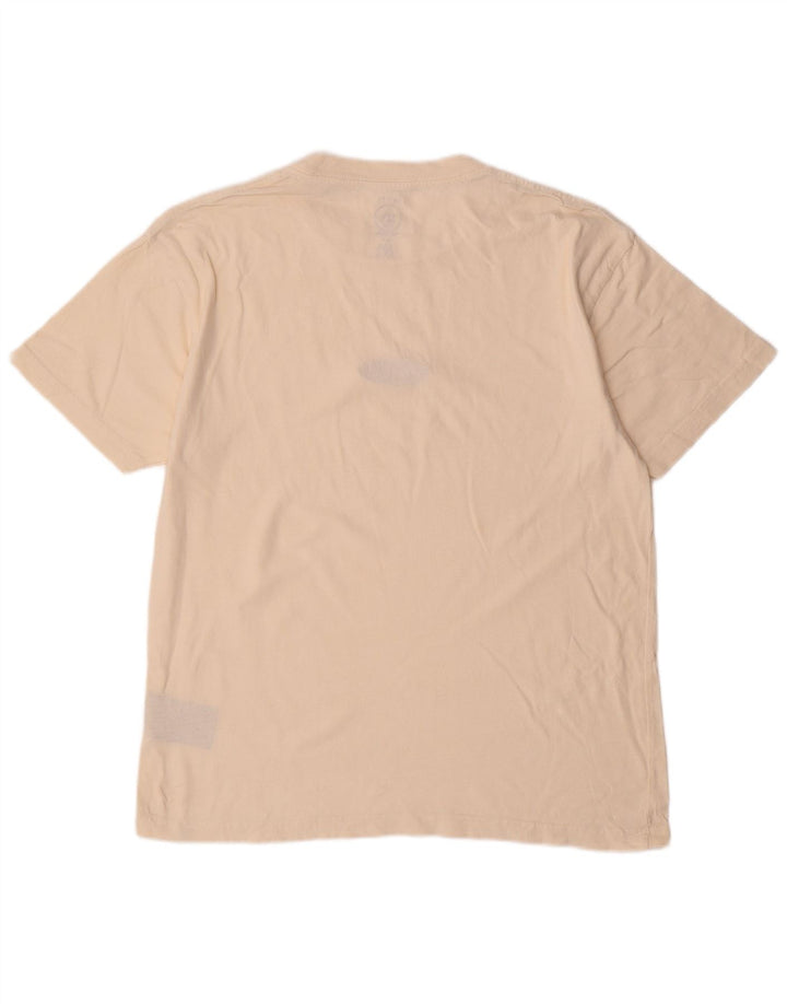 VOLCOM Herren-T-Shirt mit lockerer Passform, Größe S, cremefarbene Baumwolle