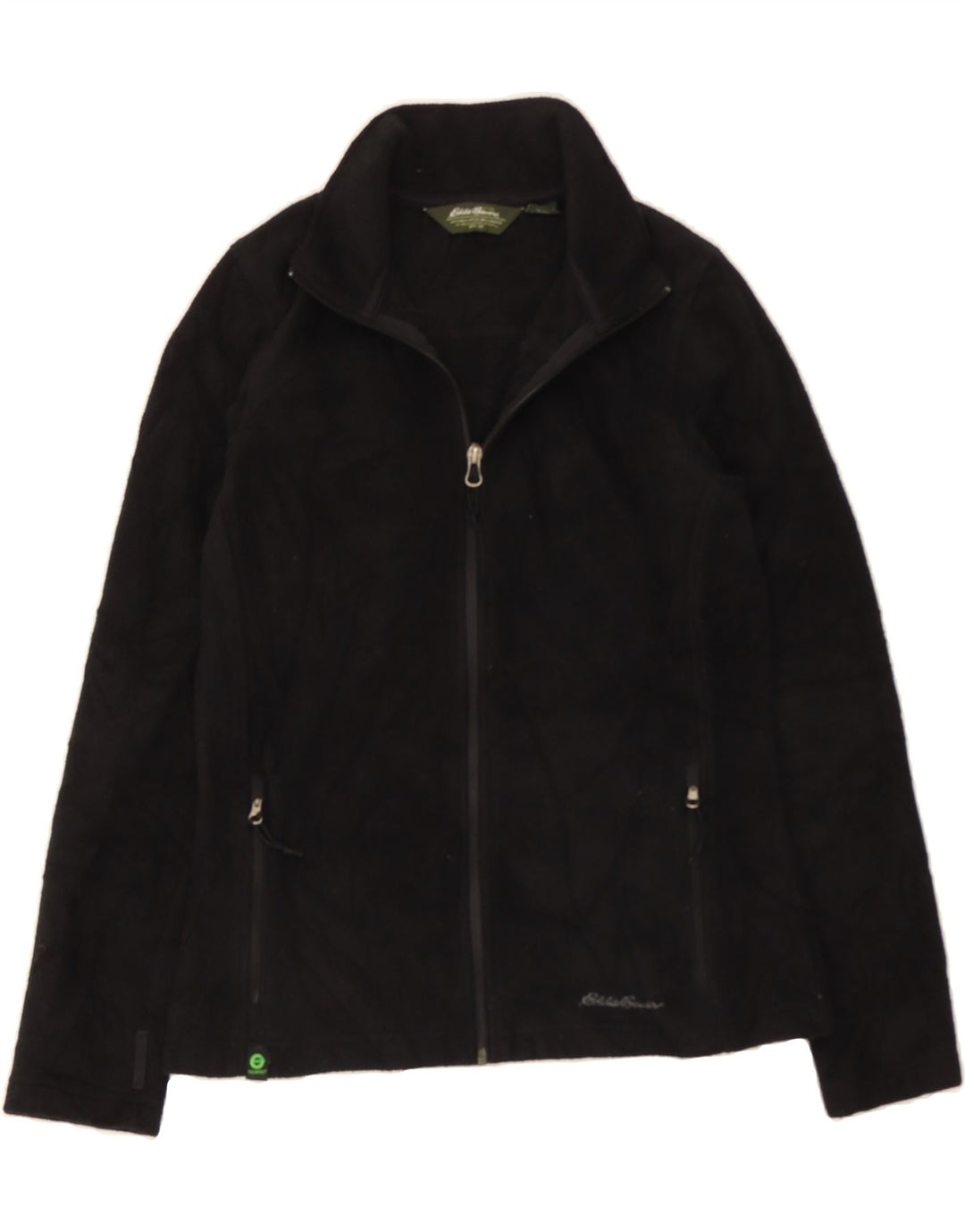 EDDIE BAUER Womens Fleece Jacket UK 14 Medium Black Polyester Vintage Eddie Bauer and Second-Hand Eddie Bauer from Messina Hembry 