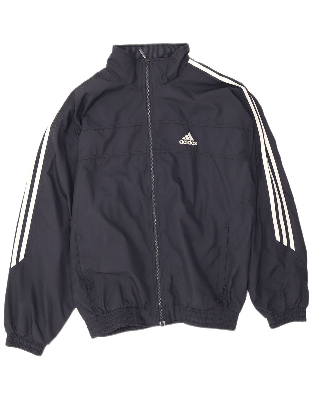 Giacca da tuta da uomo Adidas UK 38/40 Medium Blu Navy Poliestere