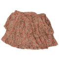 ZARA Womens Mini Ruffle Skirt Medium W28 Pink Paisley
