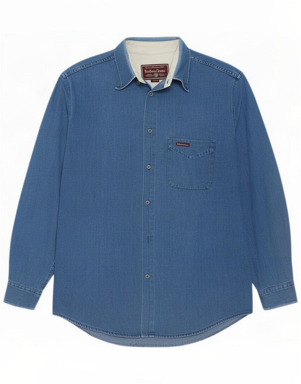 Marlboro Classics Chemise en jean pour homme XL Bleu Coton